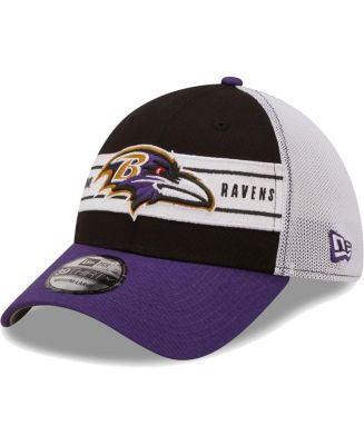 Men's New Era Black, Purple Baltimore Ravens Team Banded 39THIRTY Flex ...