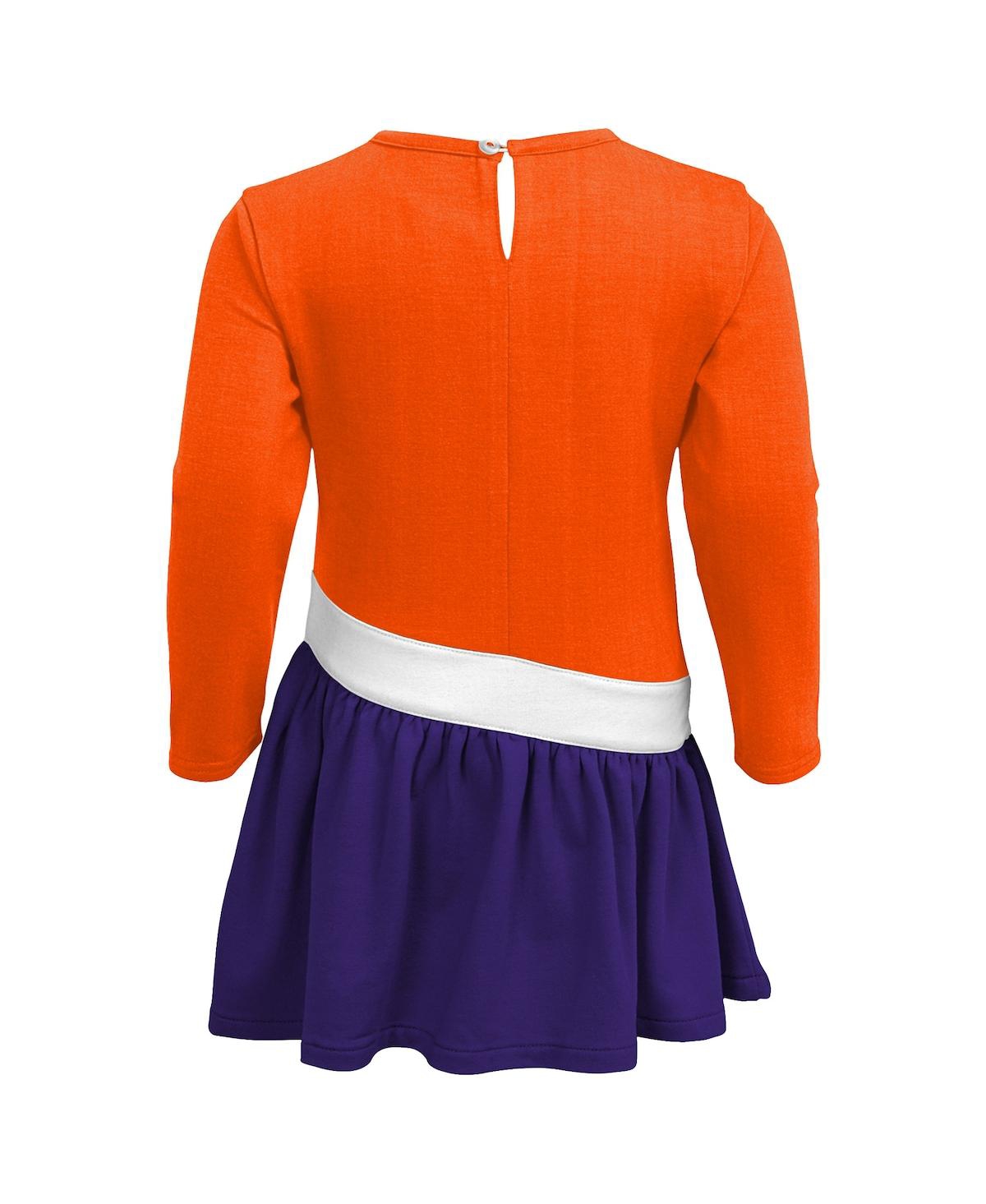 Shop Outerstuff Little Girls Orange Clemson Tigers Heart To Heart French Terry Dress