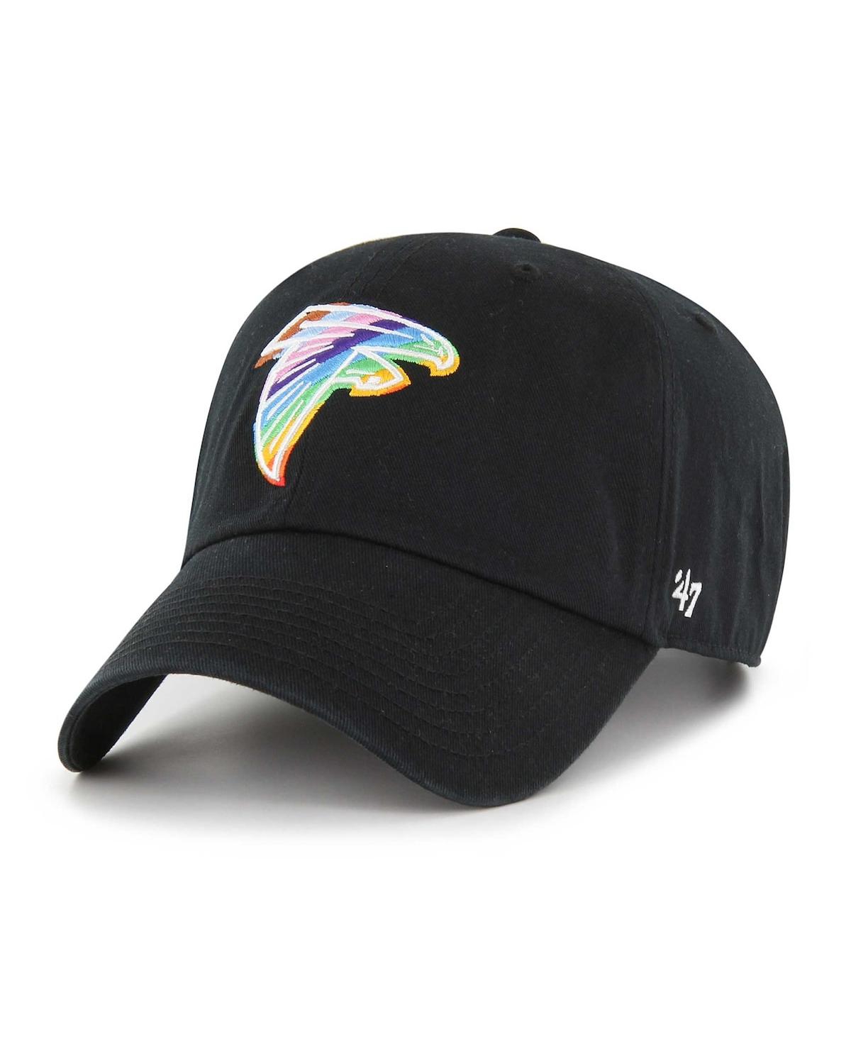 47 Brand Men's ' Black Atlanta Falcons Team Pride Clean Up Adjustable Hat