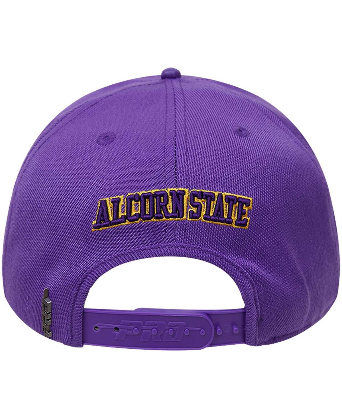 Shop Pro Standard Men's  Purple Alcorn State Braves Evergreen Arch Over Logo Snapback Hat