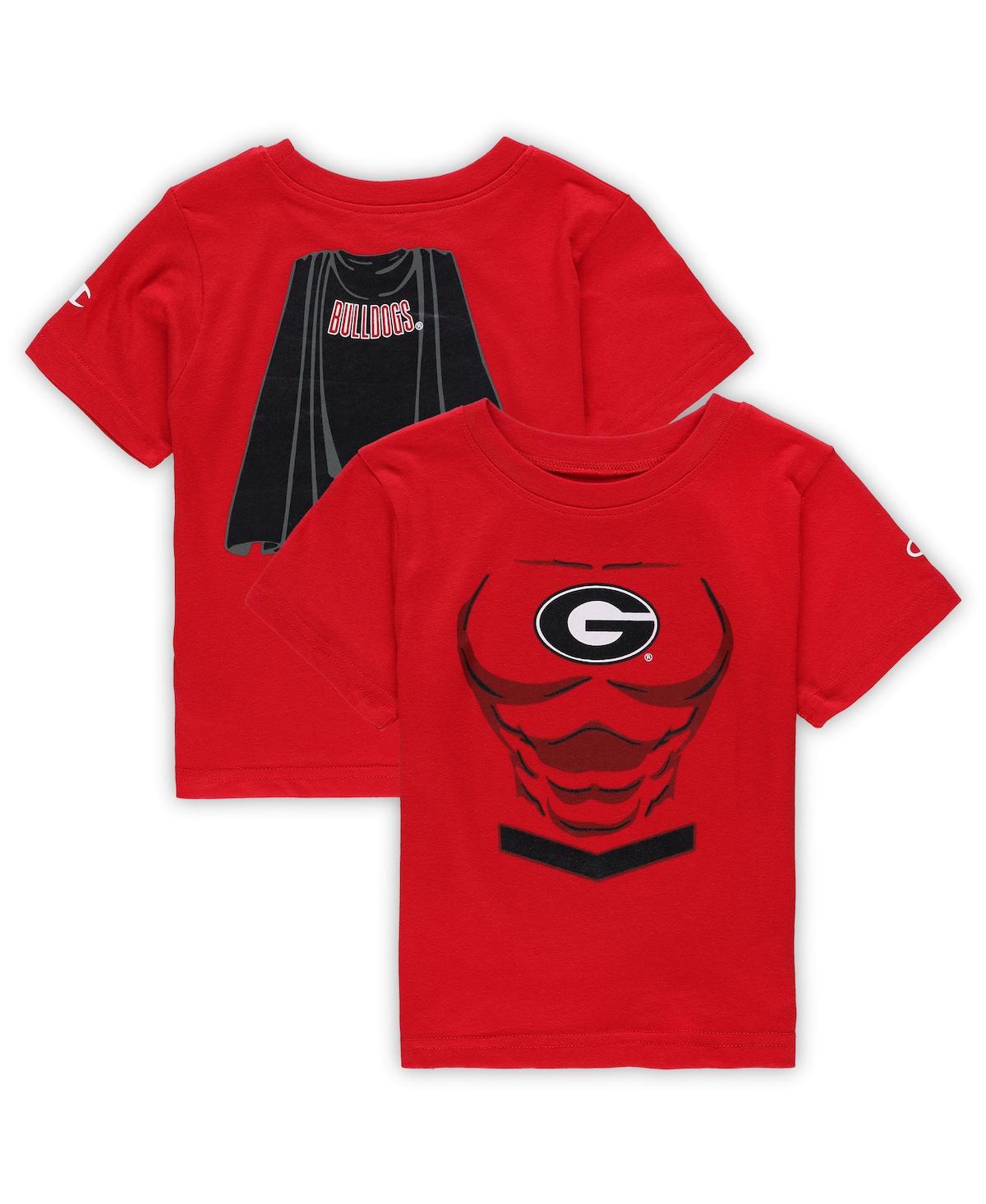 Champion Babies' Toddler Boys And Girls  Red Georgia Bulldogs Super Hero T-shirt