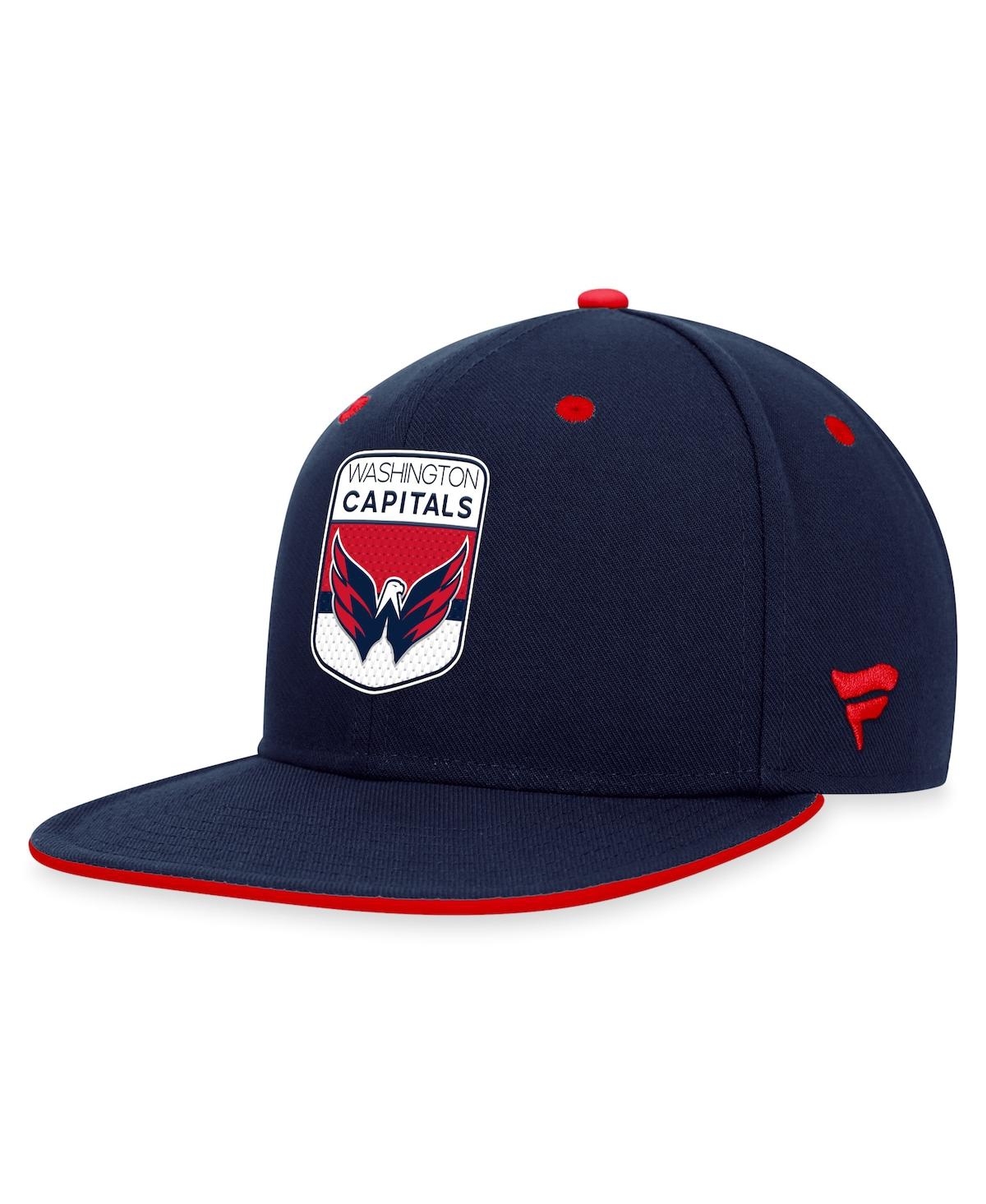 Shop Fanatics Men's  Navy Washington Capitals 2023 Nhl Draft Snapback Hat