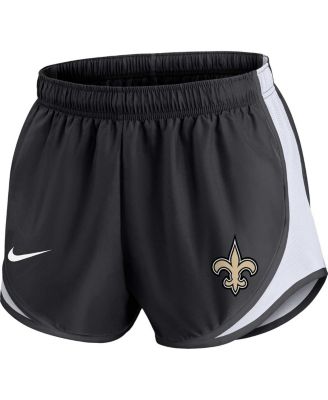 Women's Black New Orleans Saints Plus Size Tempo Shorts