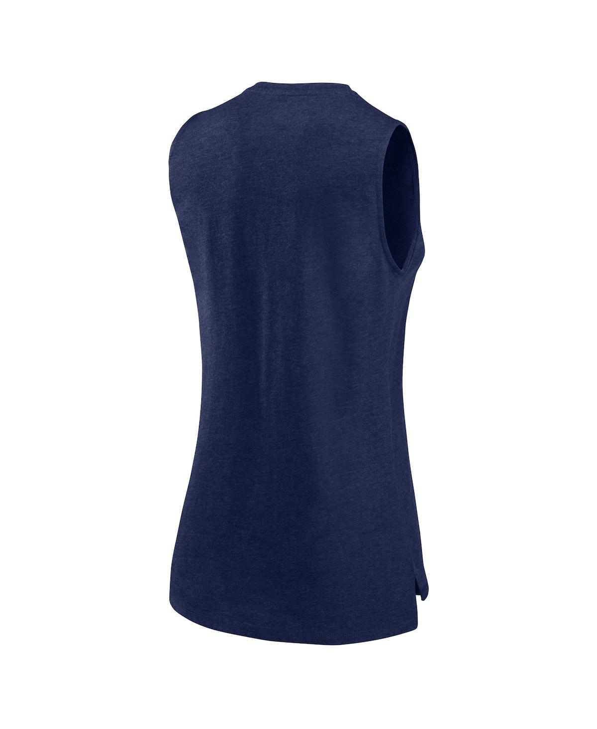 Fanatics Branded  Heather Navy New England Patriots What Goes Around Tank Top In Heather Navy