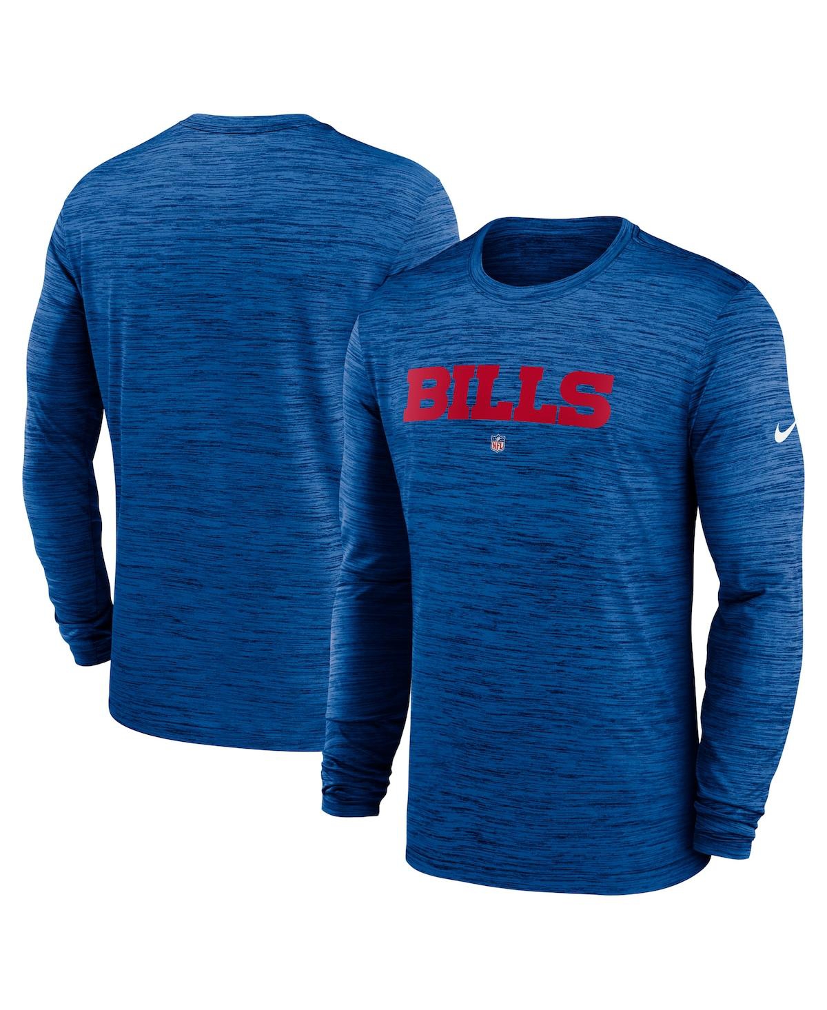 Men's NikeBuffalo Bills Sideline Team Velocity Performance Long Sleeve T-shirt - Royal