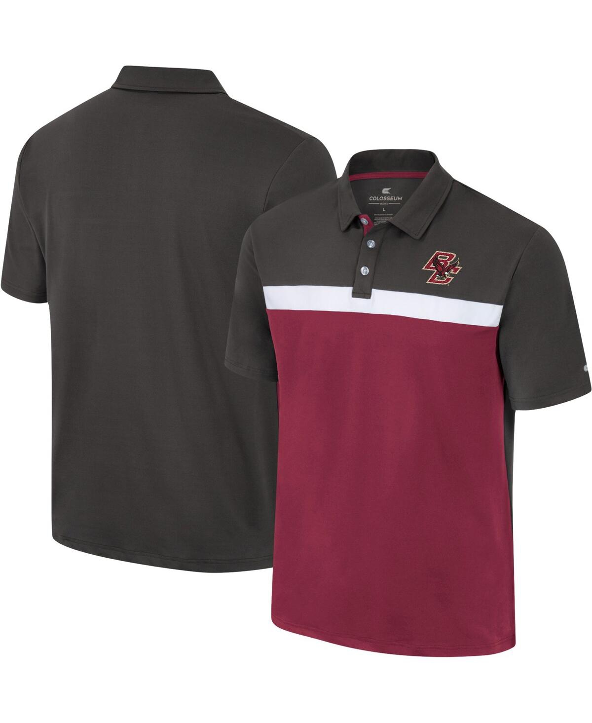 Shop Colosseum Men's  Charcoal Boston College Eagles Two Yutes Polo Shirt