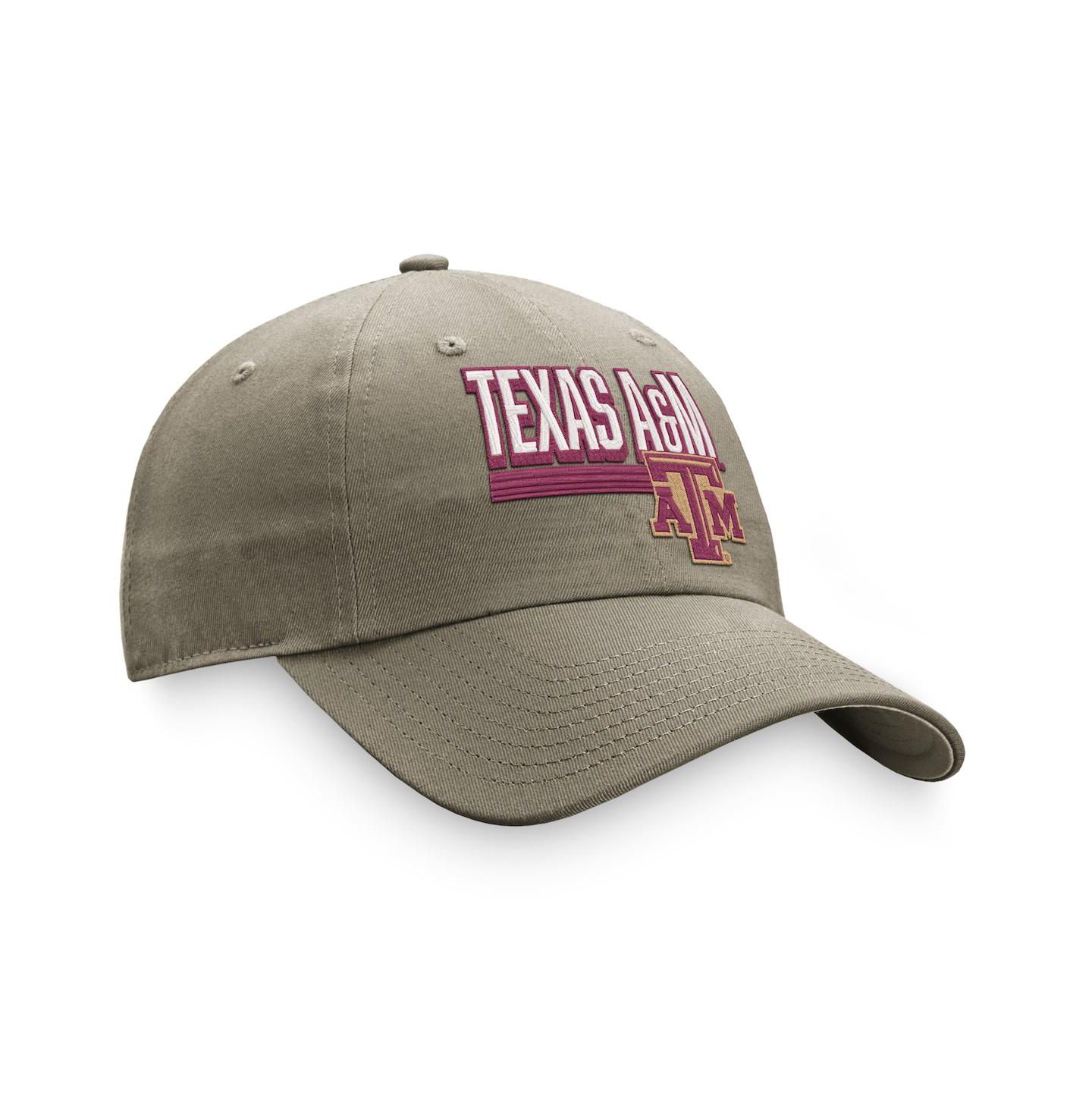 Мужская кепка Top of the World Khaki Texas A&M Aggies Slice Adjustable Hat — фото 4
