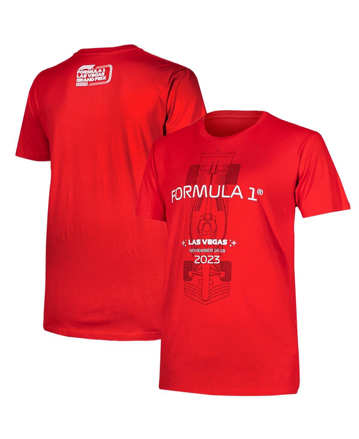 Men's and Women's Red Formula 1 Las Vegas Grand Prix Race Ready T-shirt - Red