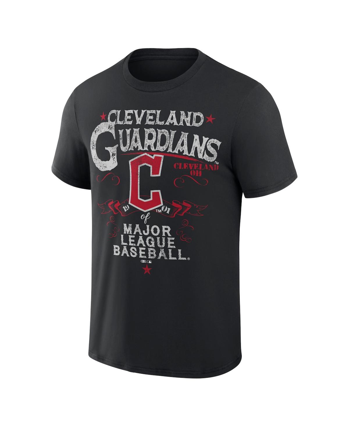 Fanatics Men's Darius Rucker Collection By  Black Cleveland Guardians Beach Splatter T-shirt In Black