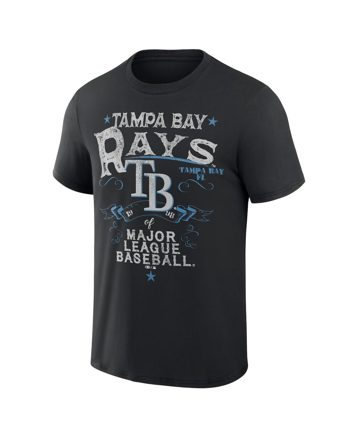 Fanatics Men's Darius Rucker Collection By  Black Tampa Bay Rays Beach Splatter T-shirt In Black