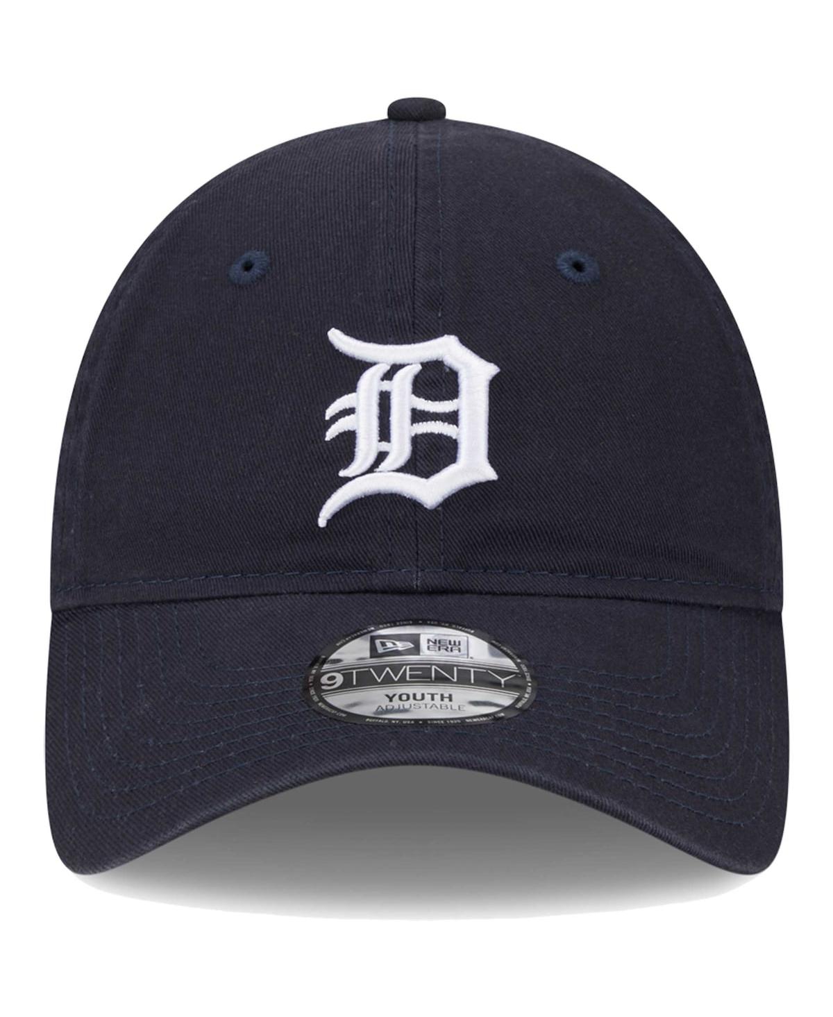 New Era Little Boys And Girls  Navy Detroit Tigers Team 9twenty Adjustable Hat In Navy