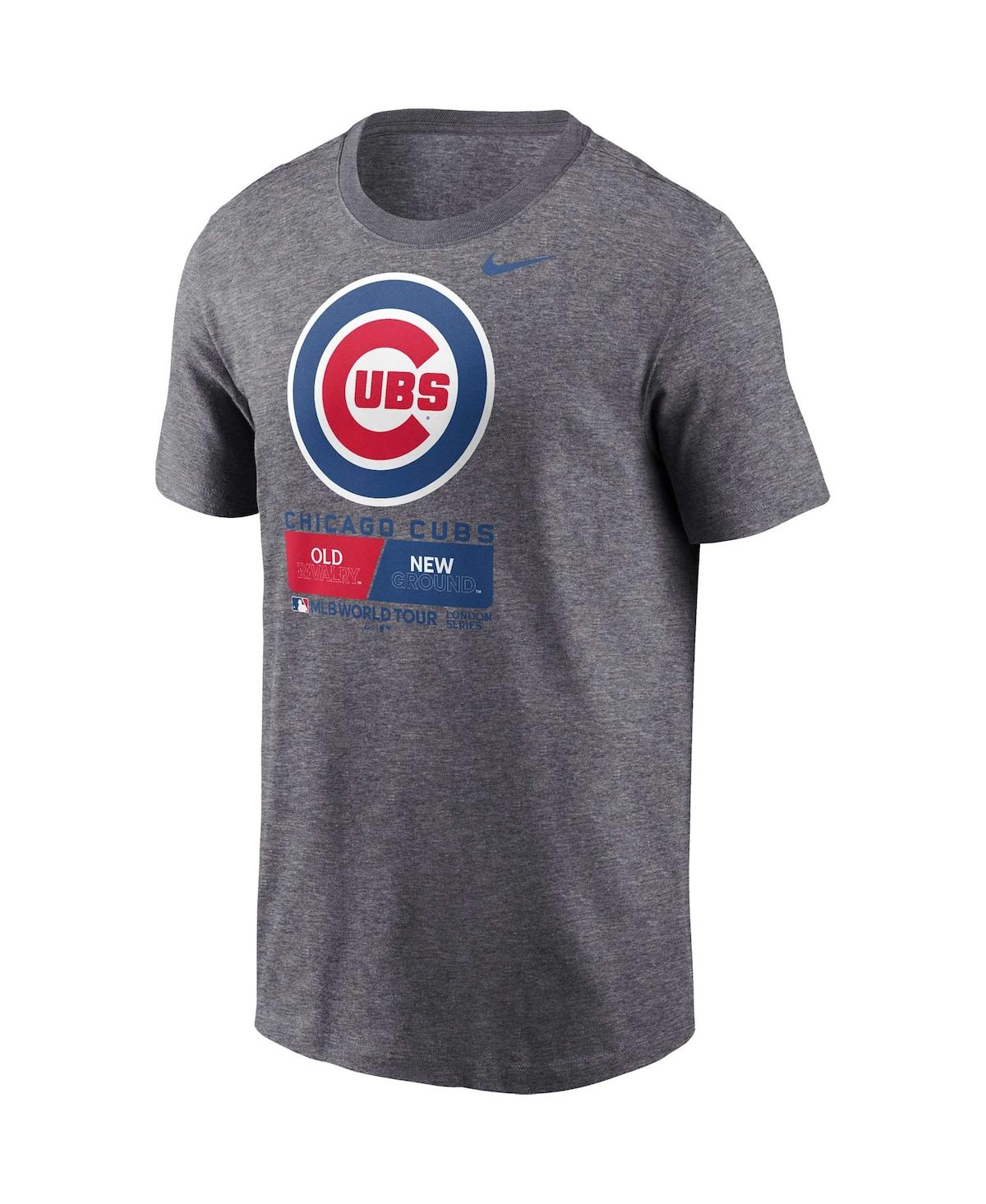 Men's NikeChicago Cubs 2023 Mlb World Tour: London Series T-shirt - Heather Charcoal