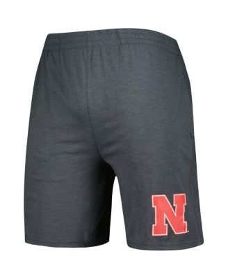 Men's Charcoal, White Nebraska Huskers Downfield T-shirt and Shorts Set