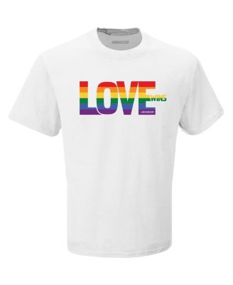 Men's White NASCAR Love Wins T-shirt