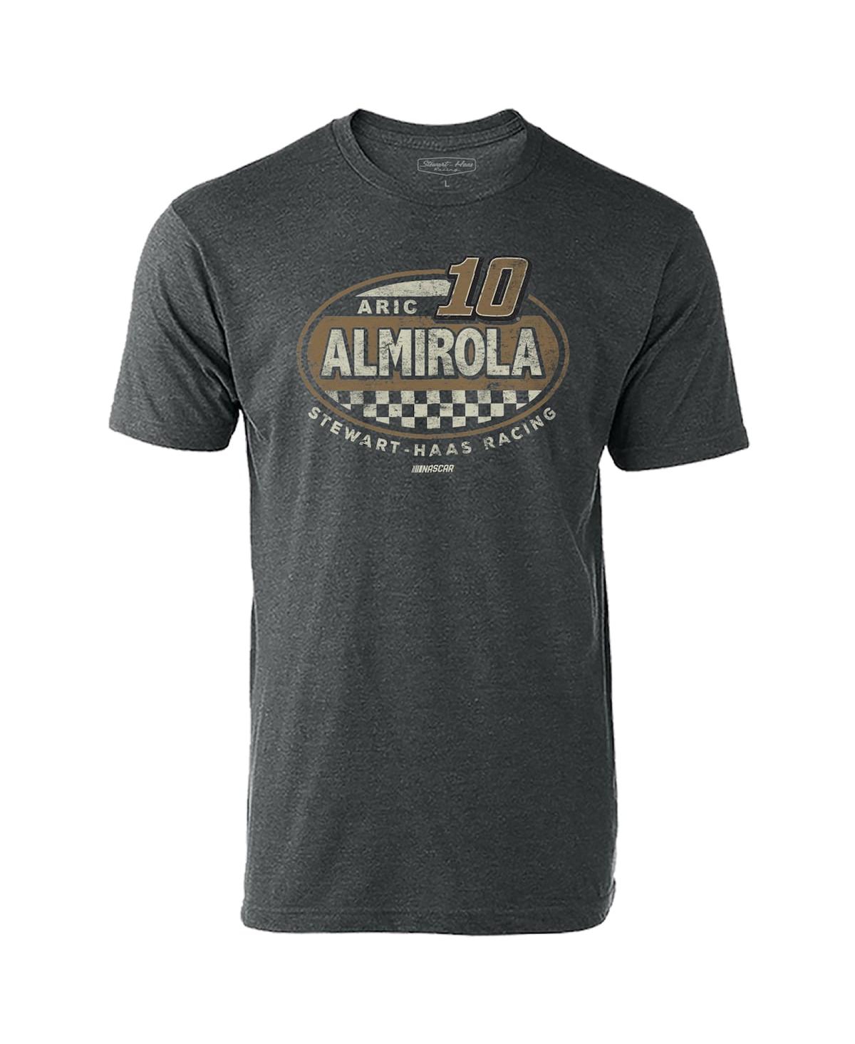 Men's Stewart-Haas Racing Team CollectionAric Almirola Vintage-Like Rookie T-shirt - Heathered Charcoal