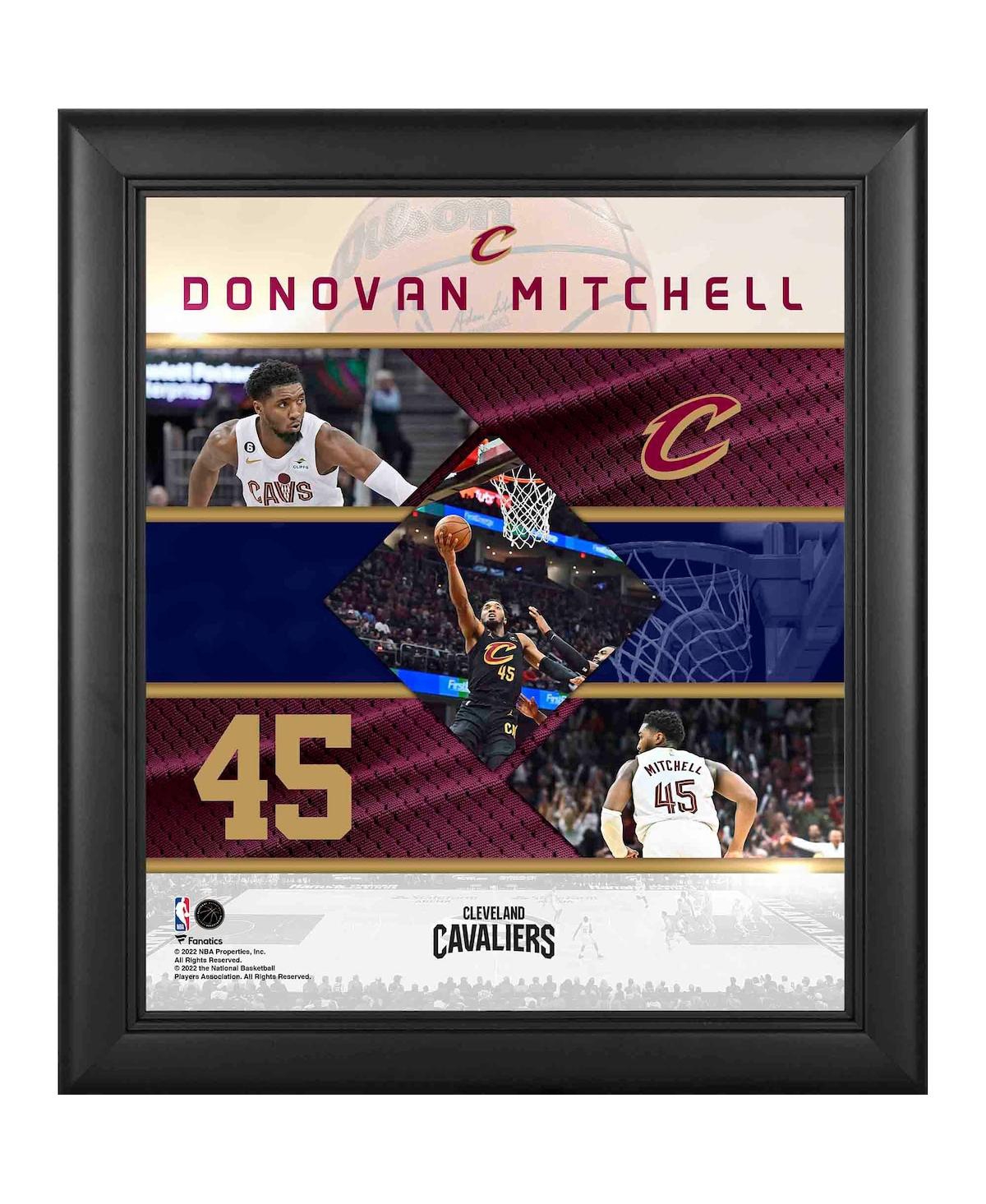 Fanatics Authentic Donovan Mitchell Cleveland Cavaliers Framed 15" X 17" Stitched Stars Collage In Multi