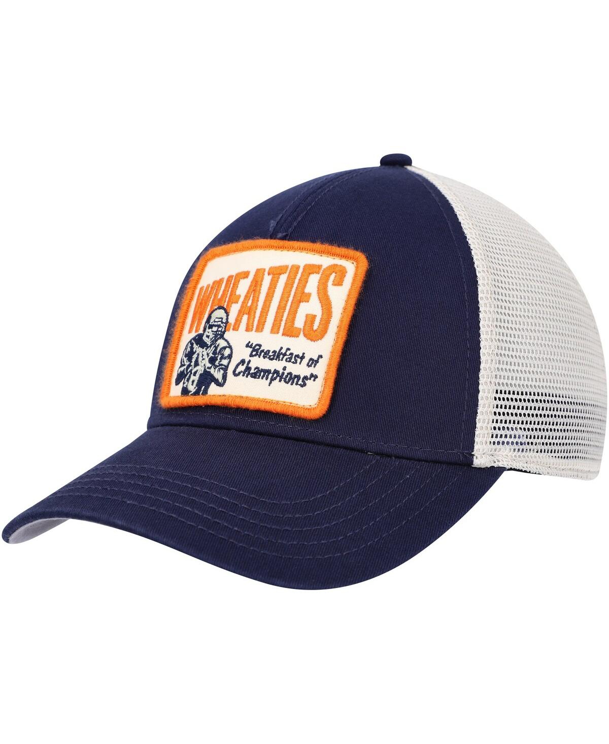American Needle Men's  Navy, Cream Wheaties Valin Trucker Snapback Hat In Navy,cream