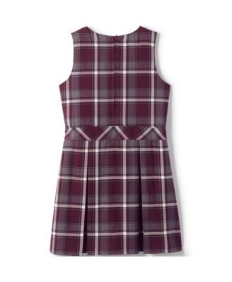 School Uniform Girls Plaid Jumper Top of Knee