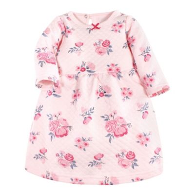 Baby Girls Hudson Cotton Dresses, Pink and Navy Floral, 12-18 Months