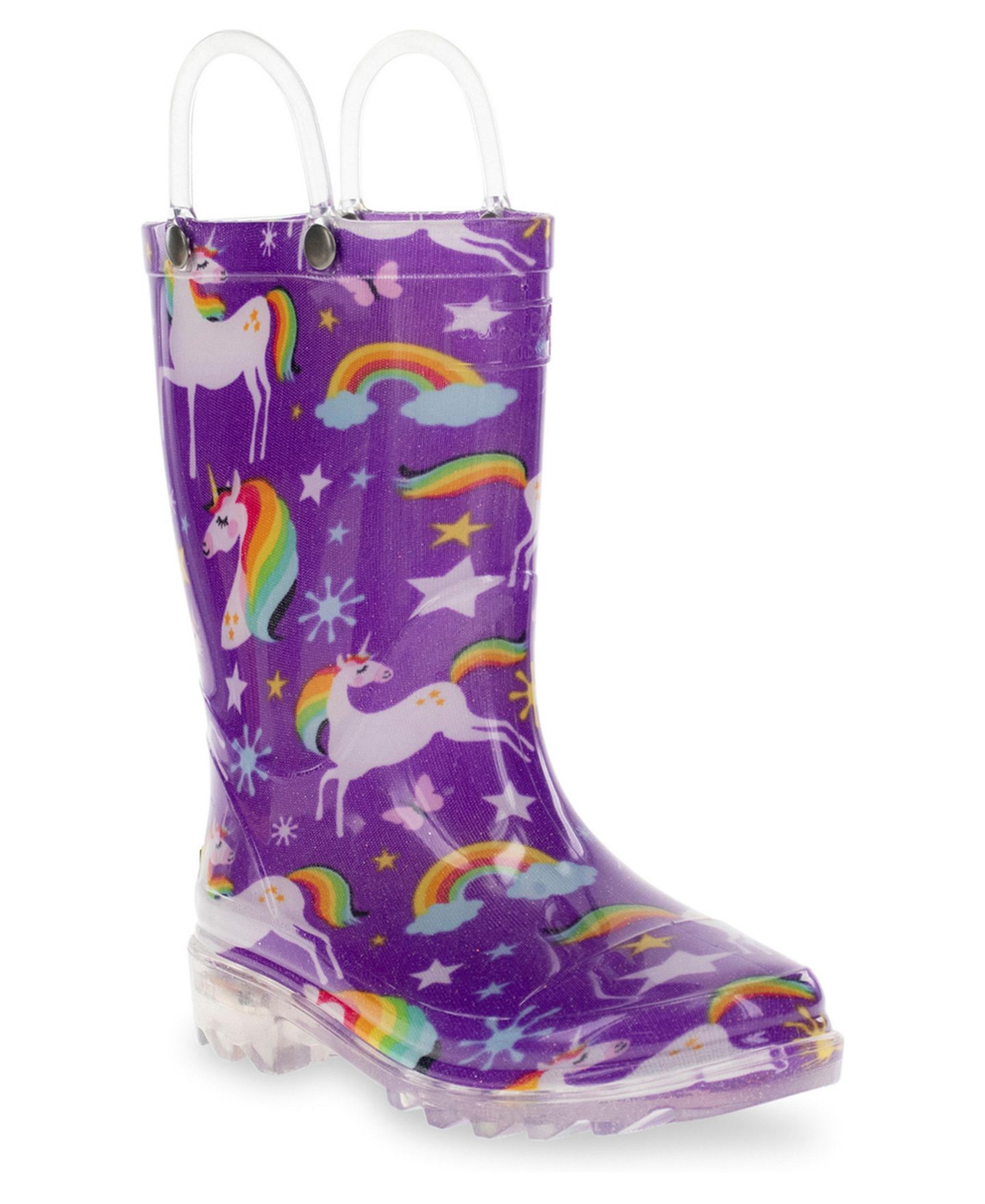 Ботинки Western Chief Rainbow Unicorn Lighted Rain Boot для девочек — фото 2