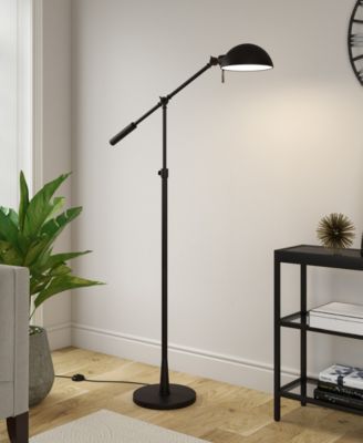 Dexter 61" Metal Shade Height Adjustable and Tilting Floor Lamp