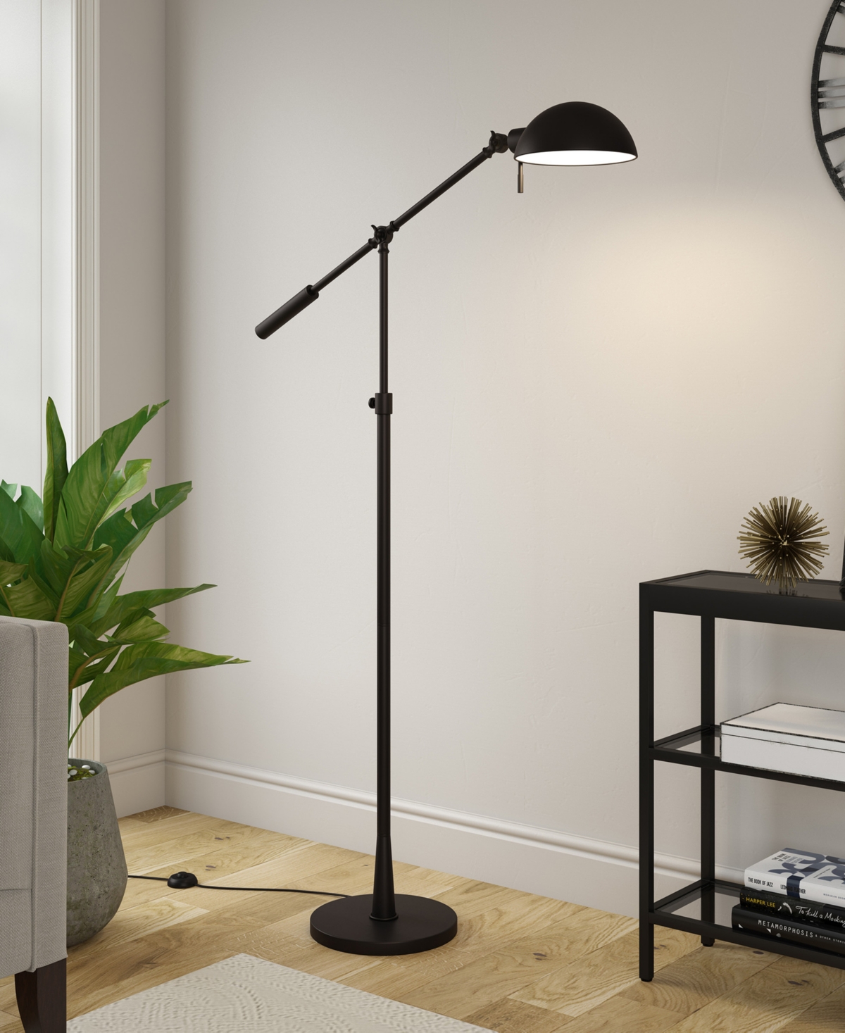 Hudson & Canal Dexter Metal Shade Height Adjustable and Tilting Floor Lamp