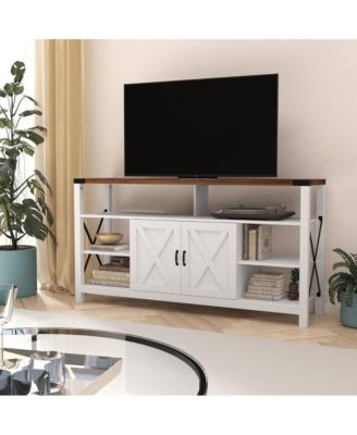 Green River Media Console With Open And Closed Storage