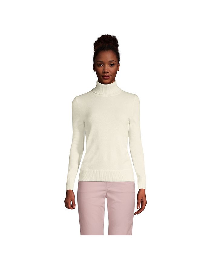 Lands' End Petite Cashmere Turtleneck Sweater Macy's