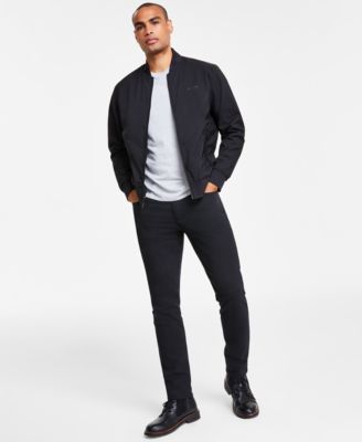 Calvin Klein Mens Bomber Jacket T Shirt Slim Fit Pants In Black