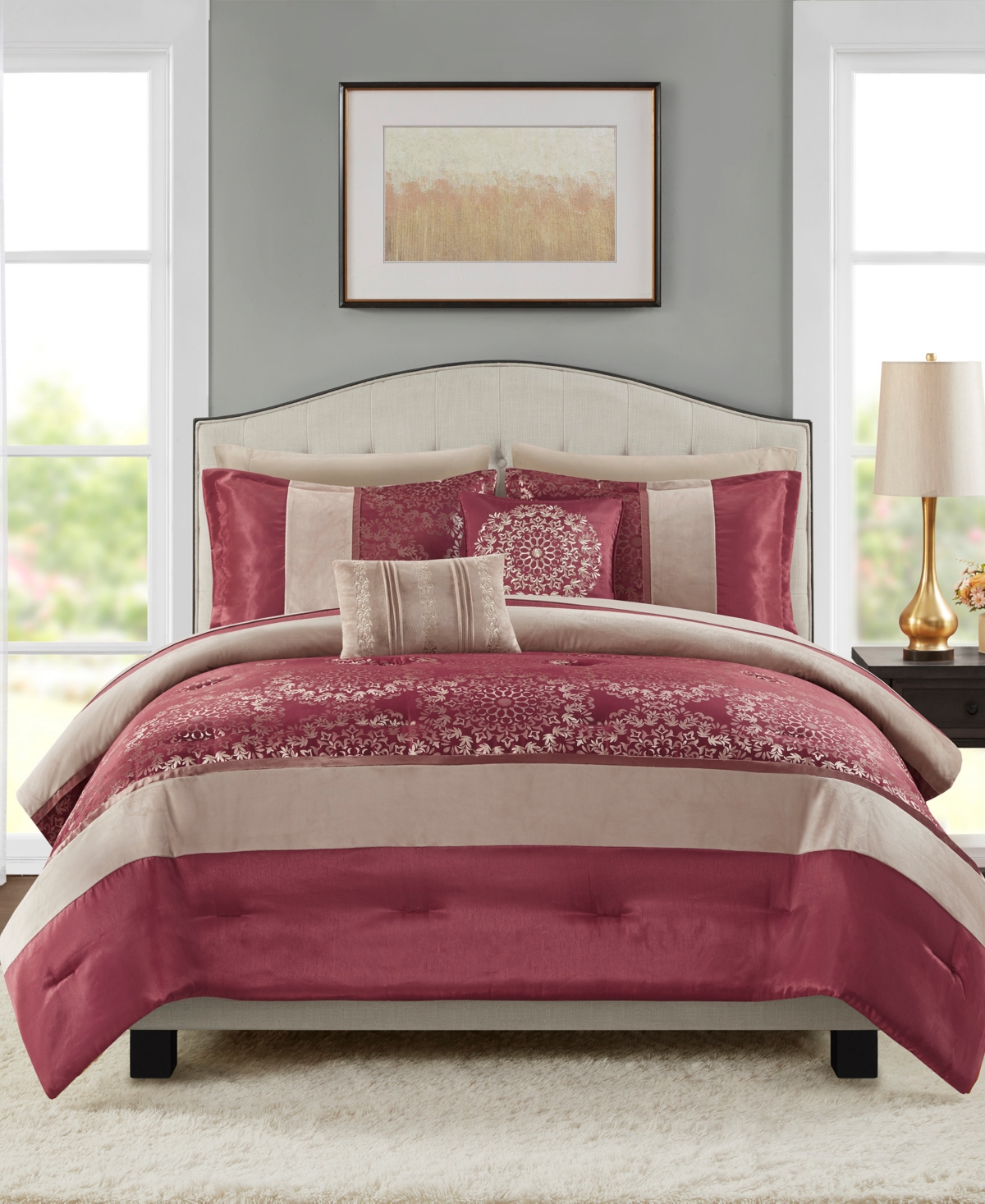 JLA HOME SAMARA 9-PC. COMFORTER SET, KING, EXCLUSIVELY AT MACY'S