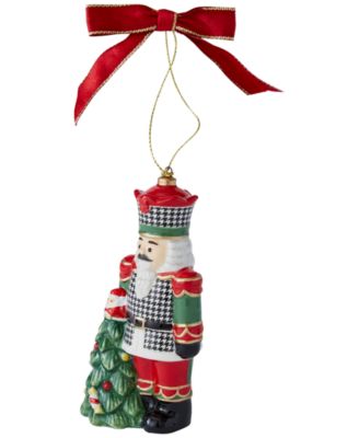 Christmas Tree Houndstooth Nutcracker Ornament