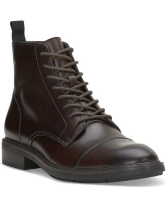 Vince Camuto Men\'s Ferko Lace Up
Leather Boots Sherry/Black, 10.5 Vince Camuto Men main image 4