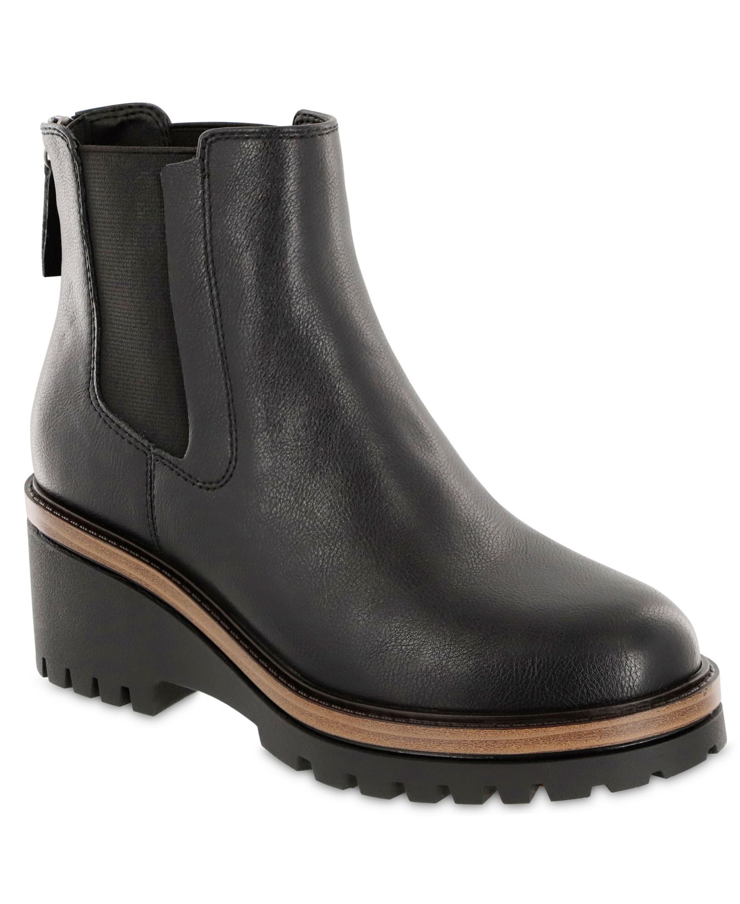 Женские ботинки MIA Sefi Chelsea Lug Sole Booties, цвет: Чёрный — фото 1