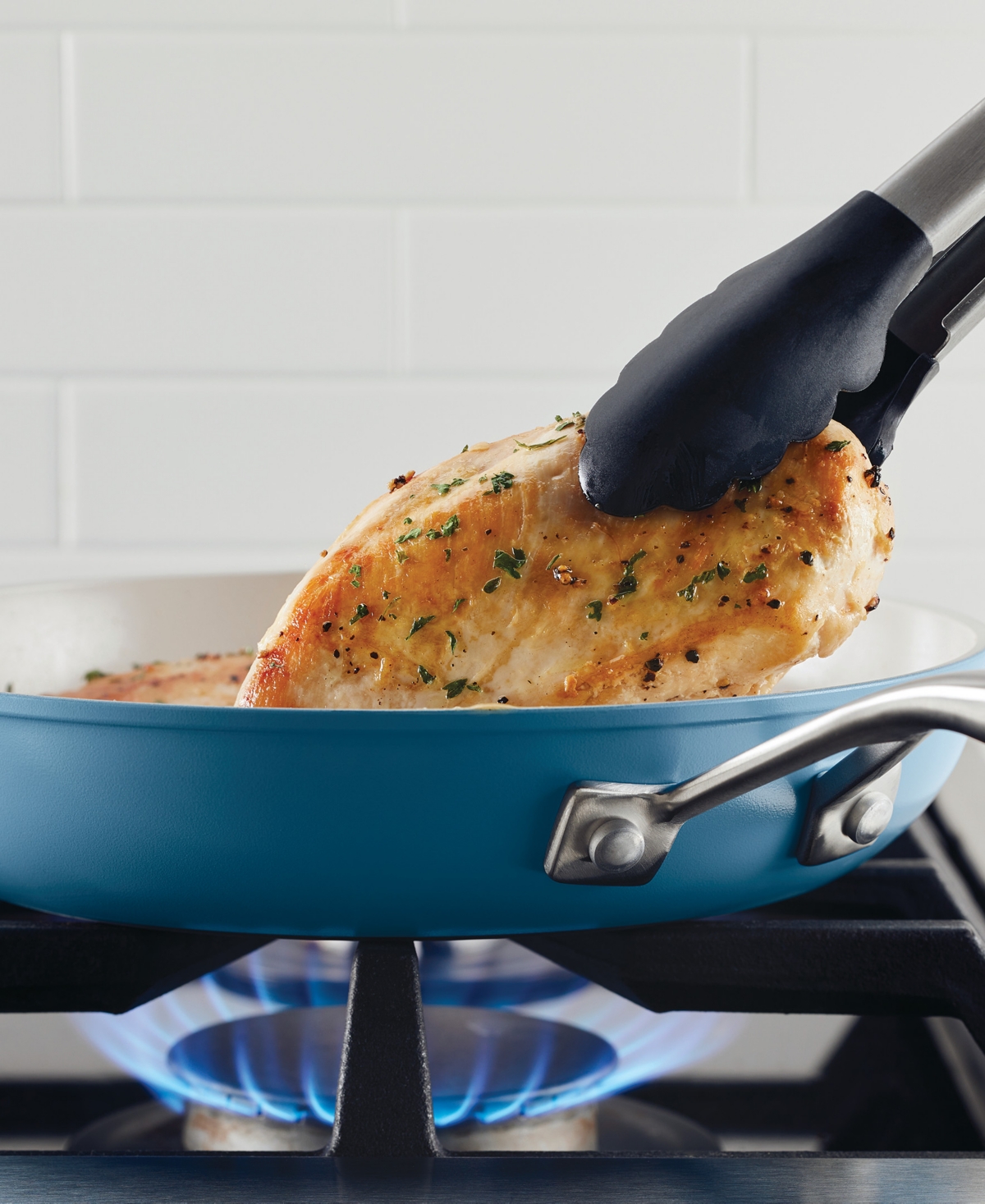 Kitchenaid Hard Anodized Ceramic Nonstick 10" Fry Pan In Blue Velvet