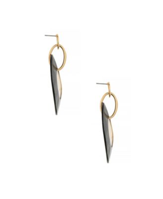 Circle Shell Dangle 18K Gold Plated Earrings