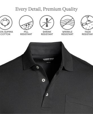 Big & Tall Short Sleeve Cotton Supima Polo Shirt with Pocket