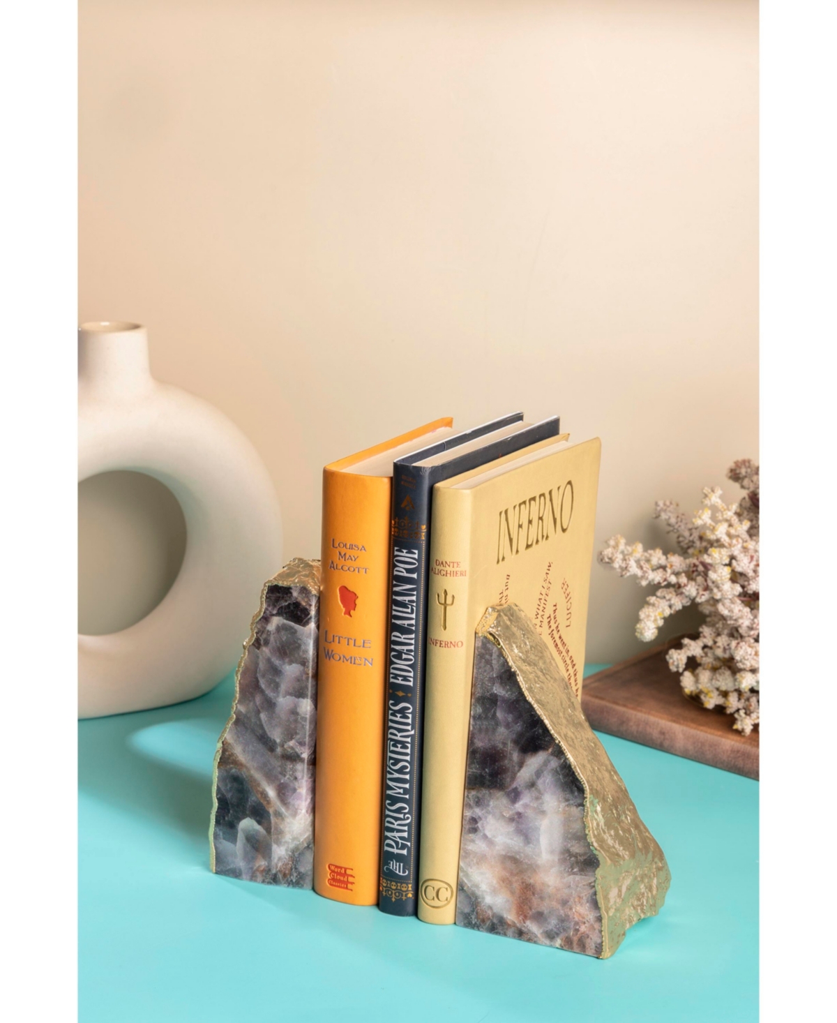 Gauri Kohli Dazzle Amethyst Bookends - Set of