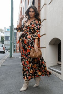 Women's Wrap Jacket Maxi Dress