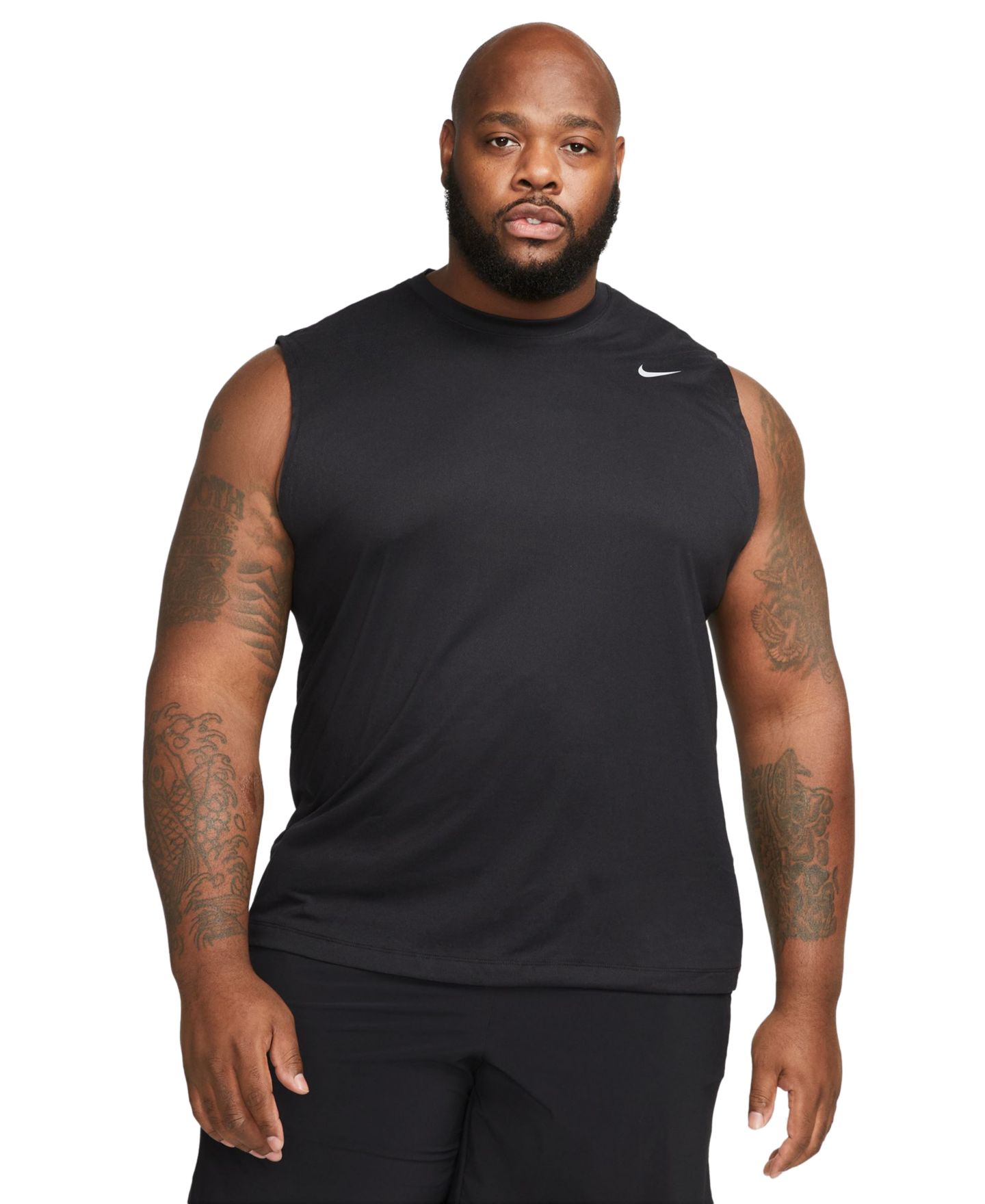 Мужская футболка Nike Legend Dri-FIT Sleeveless Fitness, цвет: Чёрный — фото 1