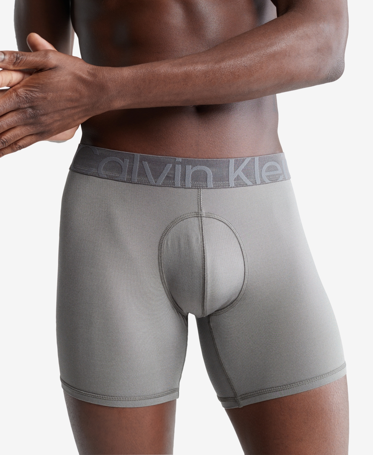 Calvin Klein Future Shift Stretch Holiday Boxer Briefs In Charcoal Gray
