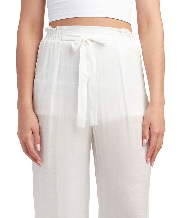 BCX Juniors' TieWaist Gauze Pants Macy's