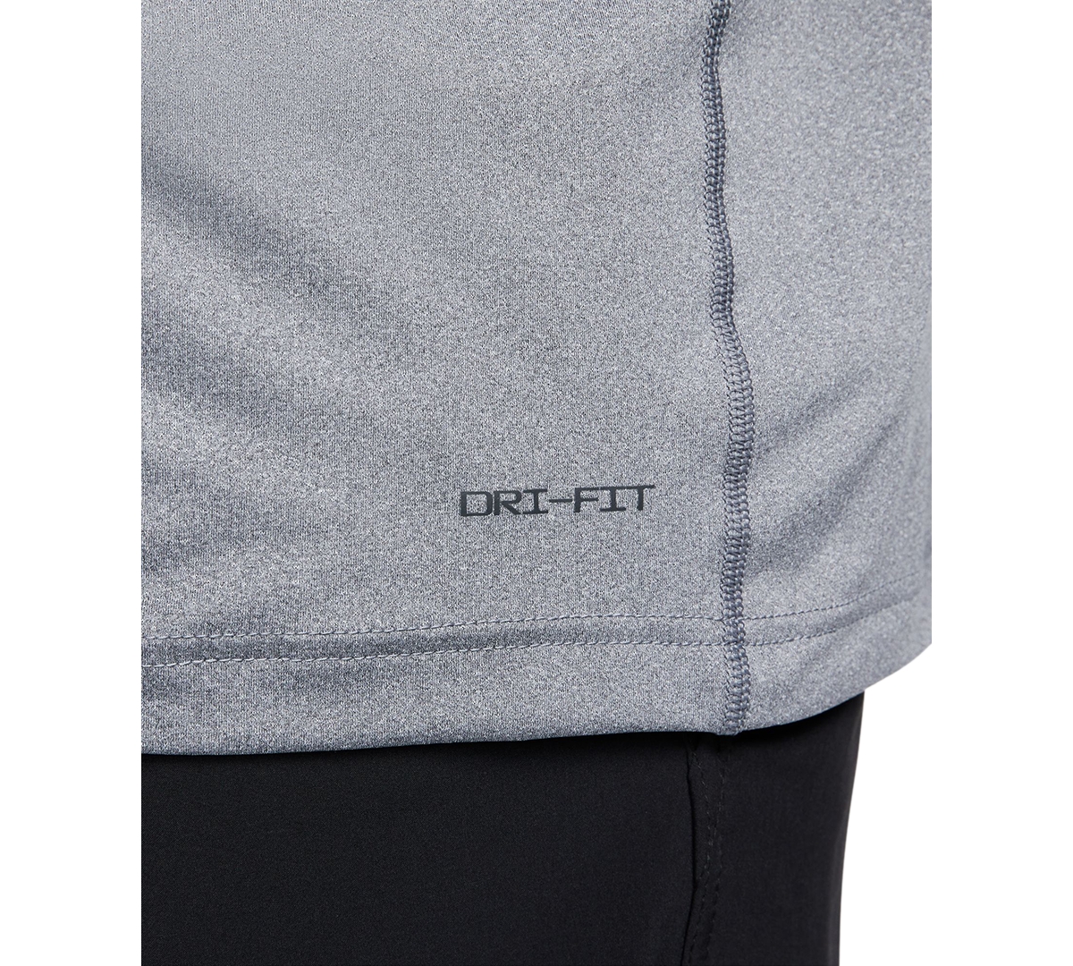 Nike Men's Relaxed-Fit Dri-fit Short-Sleeve Fitness T-Shirt -heather/black