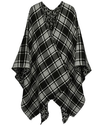 Michael kors plaid cape discount