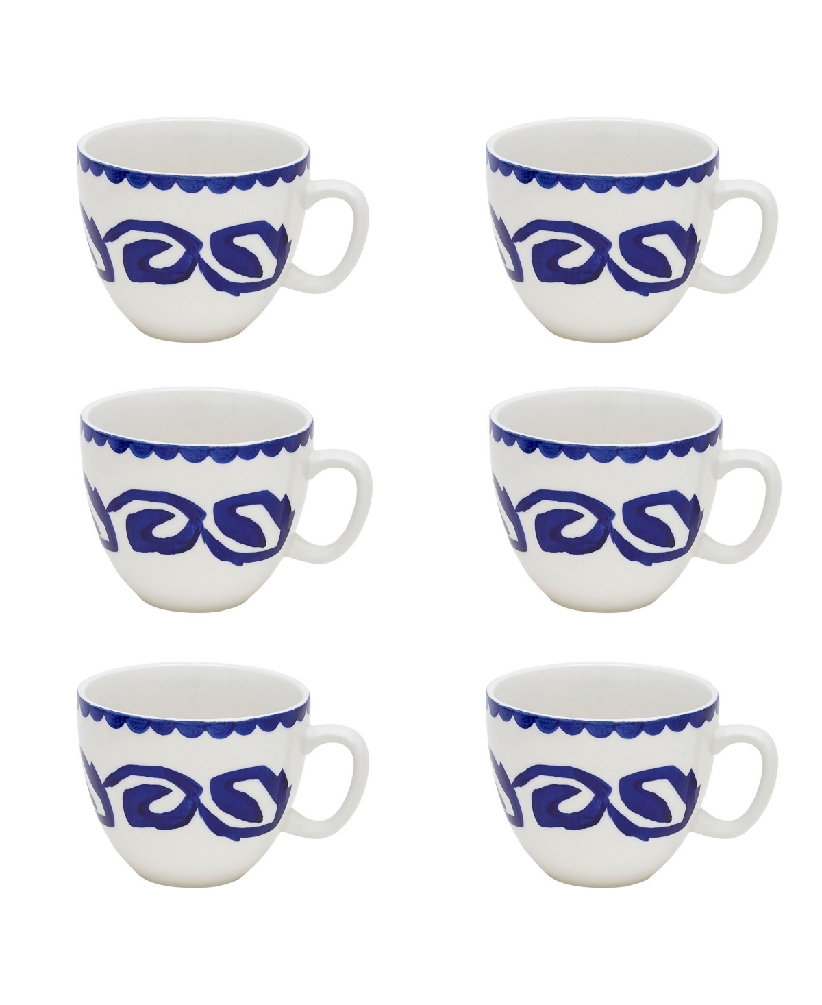 Hope Mugs, Set of 6 - Turquoise