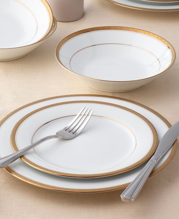 Noritake Charlotta Gold 12 Pc Dinnerware Set Macy's