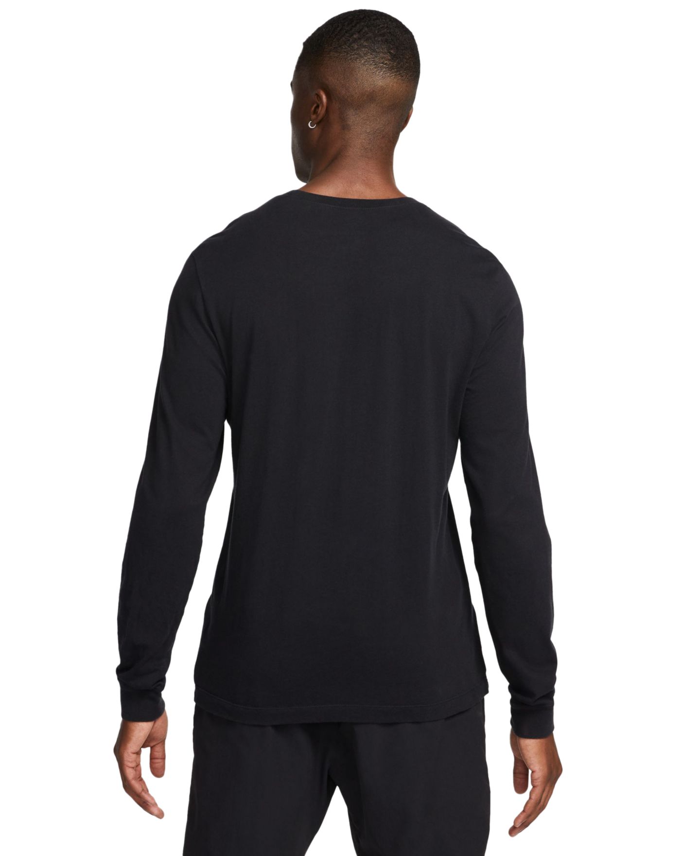 Мужская футболка Nike Sportswear Club Long-Sleeve, цвет: Чёрный — фото 4