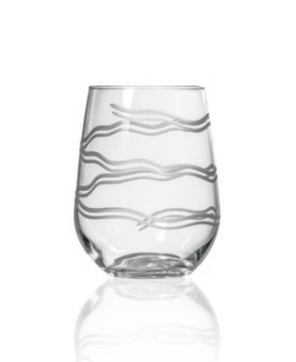 Good Vibrations Stemless Wine Tumbler 17oz - Set of 4 Glasses