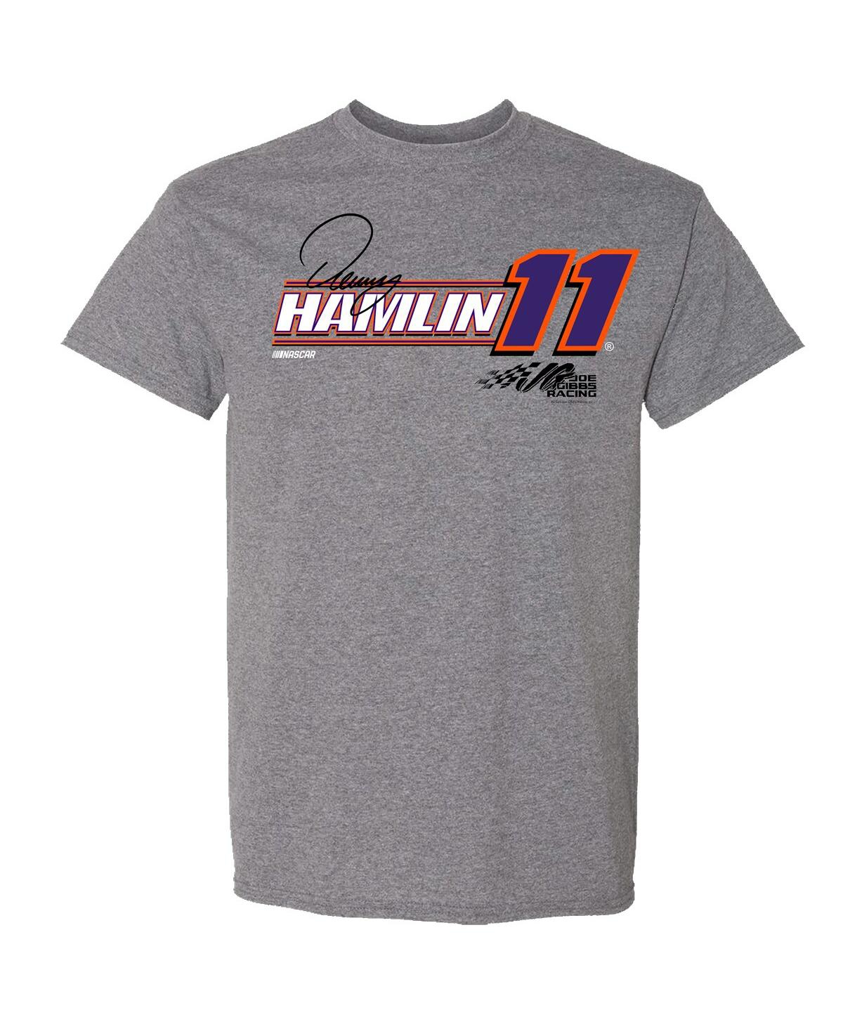 Men's Joe Gibbs Racing Team Collection Gray Denny Hamlin Lifestyle 1-Spot T-shirt - Gray