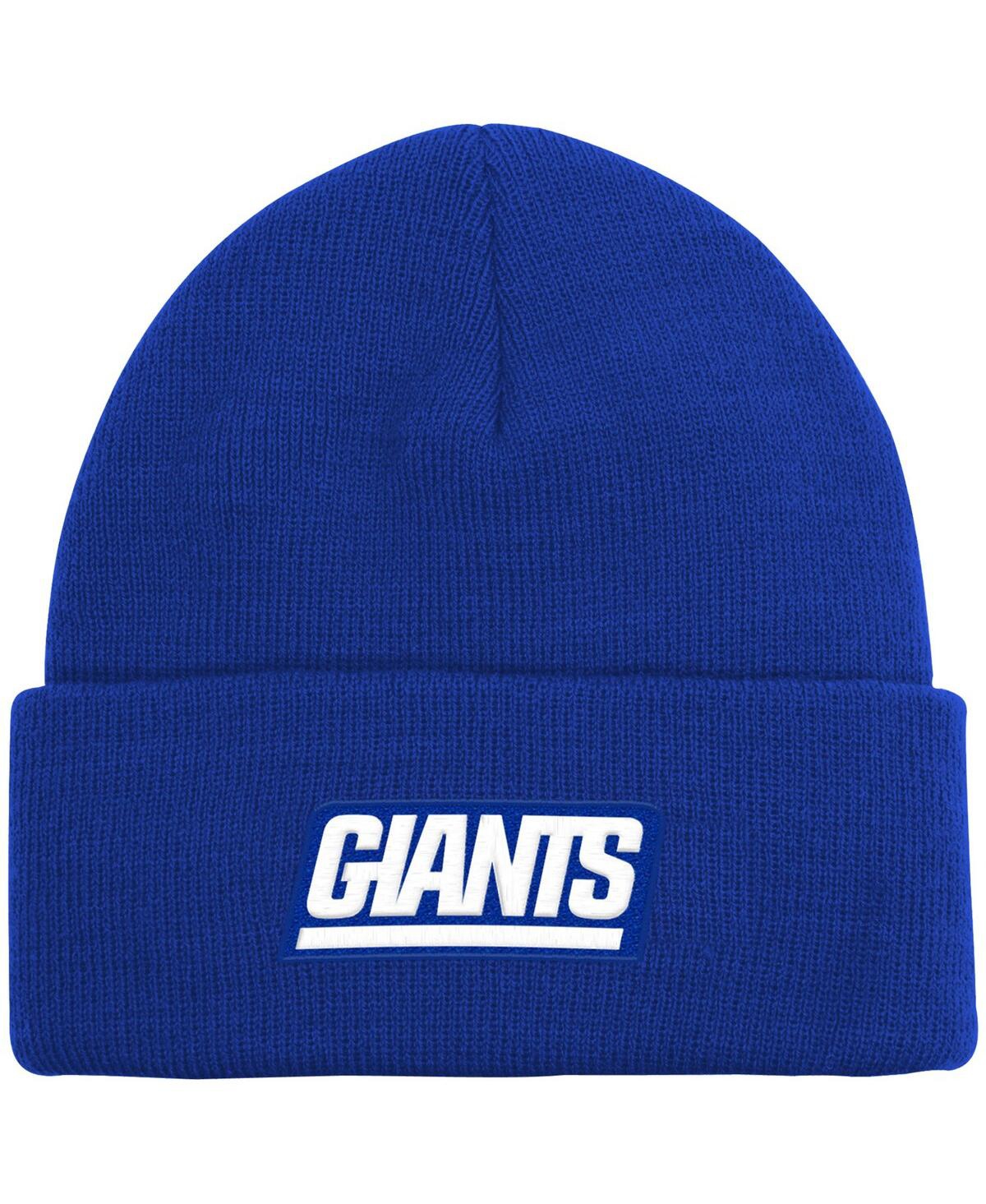 Shop Outerstuff Big Boys And Girls Royal New York Giants Basic Cuffed Knit Hat