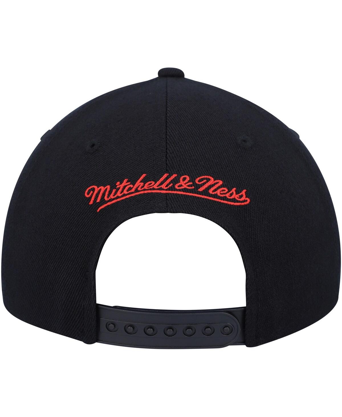 Mitchell & Ness Men's  Black, Red Toronto Raptors Mvp Team Two-tone 2.0 Stretch-snapback Hat In Black,red